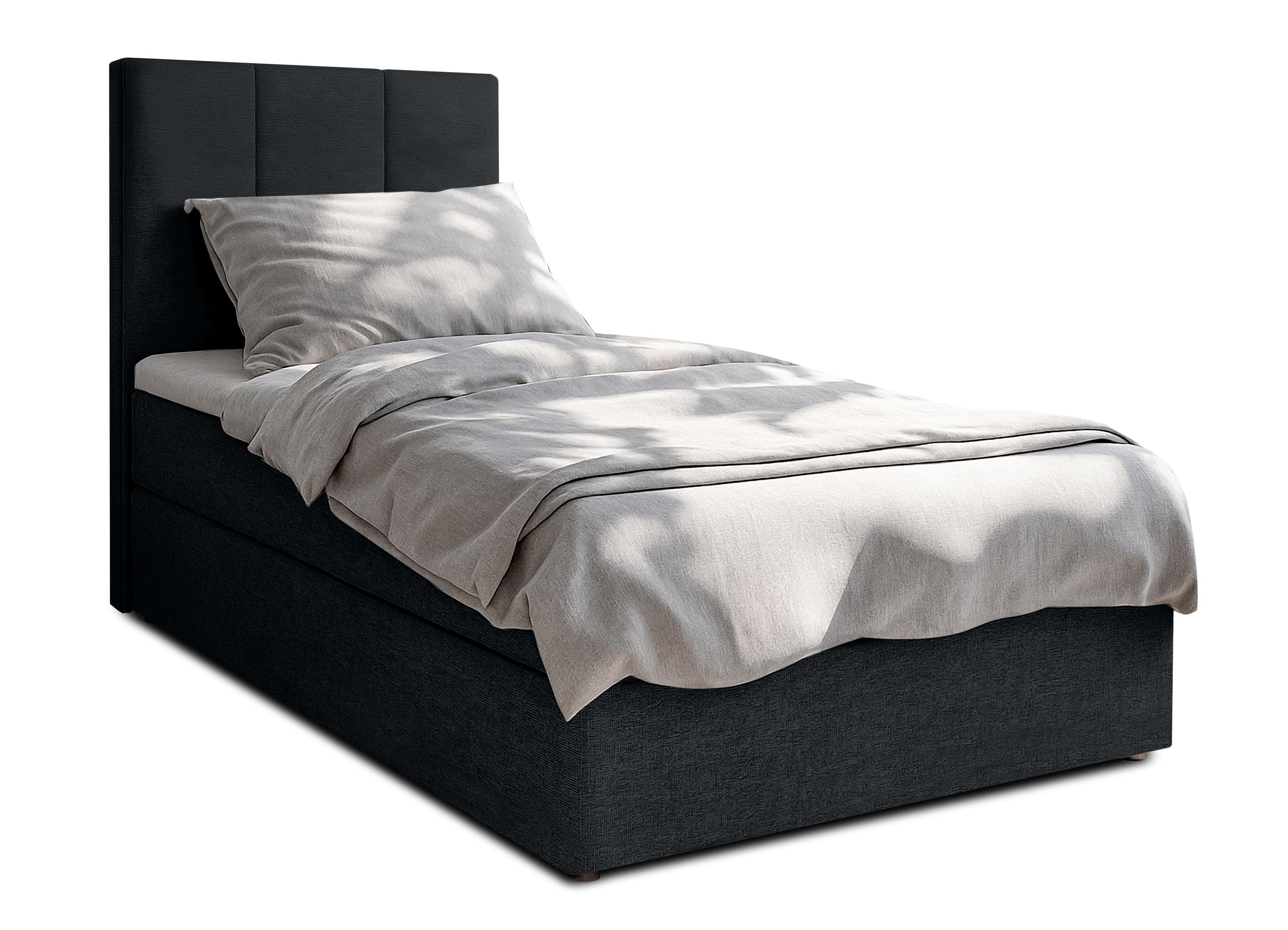 wohnli-moebel-suche-800001199425 Wohnli Möbelsuche - BOXBETT MEREA 80x200 cm mit Bettkasten und Matratze - Schwarz + TOPPER