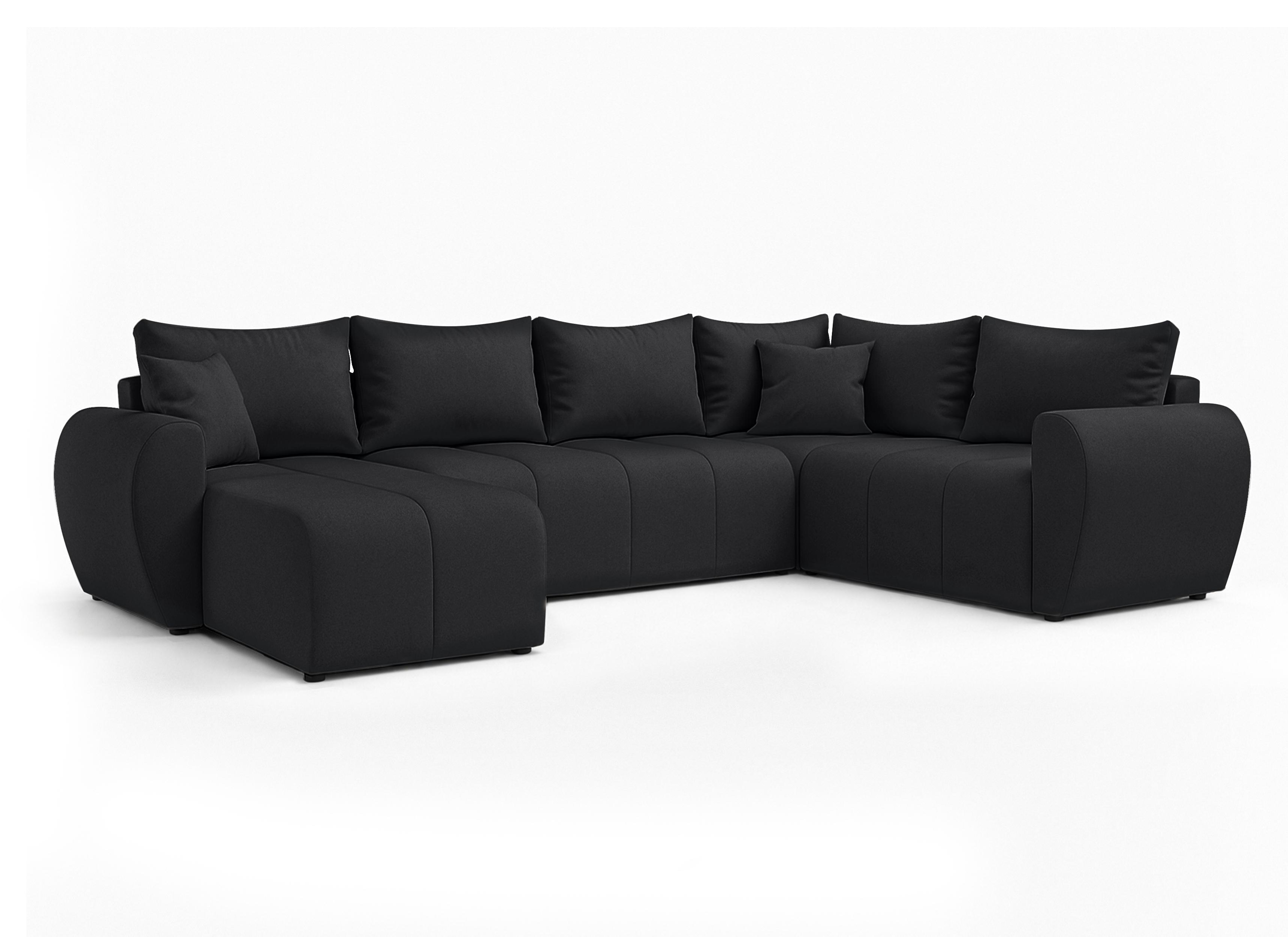 wohnli-moebel-suche-800001199434 Wohnli Möbelsuche - WOHNLANDSCHAFT Malatya U Form MAX Schwarz 311/145/80 cm mit Schlaffunktion
