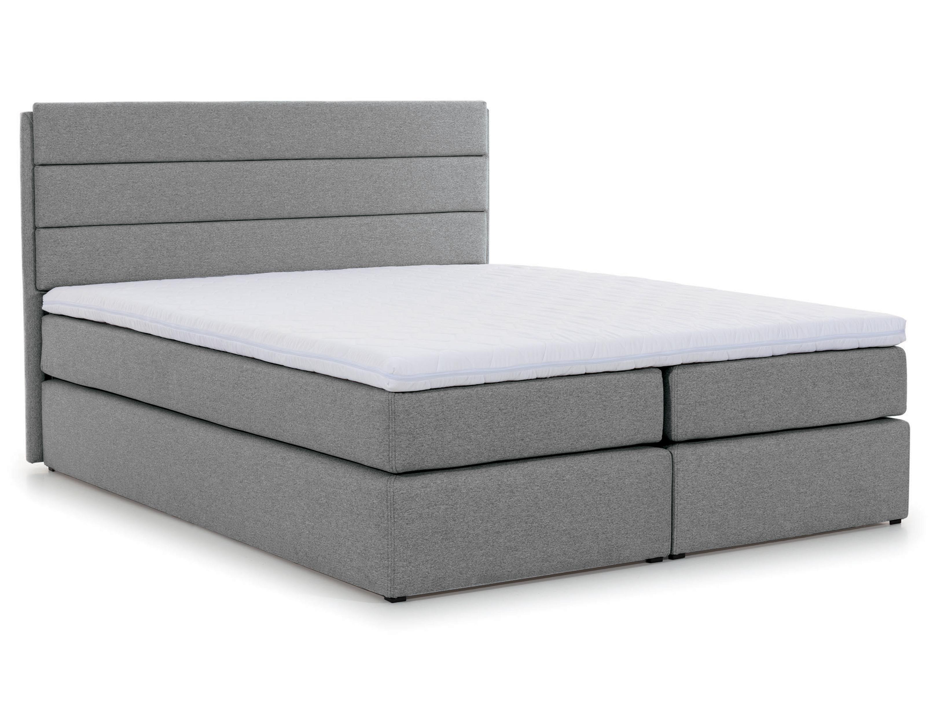 wohnli-moebel-suche-800001199440 Wohnli Möbelsuche - BOXBETT Sequoio 160/200 cm in Grau – mit Matratze und Topper