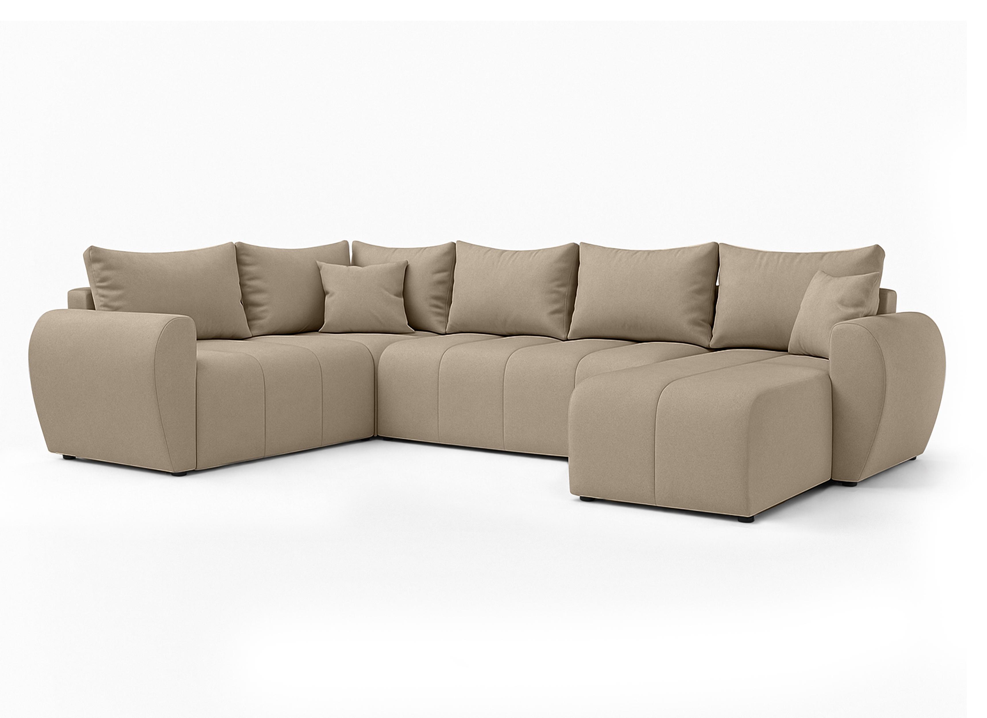 wohnli-moebel-suche-800001199460 Wohnli Möbelsuche - WOHNLANDSCHAFT Malatya U Form MAX Hellbraun 311/145/80 cm mit Schlaffunktion