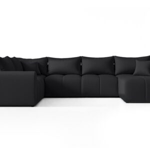 wohnli-moebel-suche-800001199475-1 WOHNLANDSCHAFT Malatya U Form MAX Schwarz 311/145/80 cm mit Schlaffunktion Textil AX Living Möbel > Sofas & Couches > Wohnlandschaften > Wohnlandschaften U-Form Schwarz