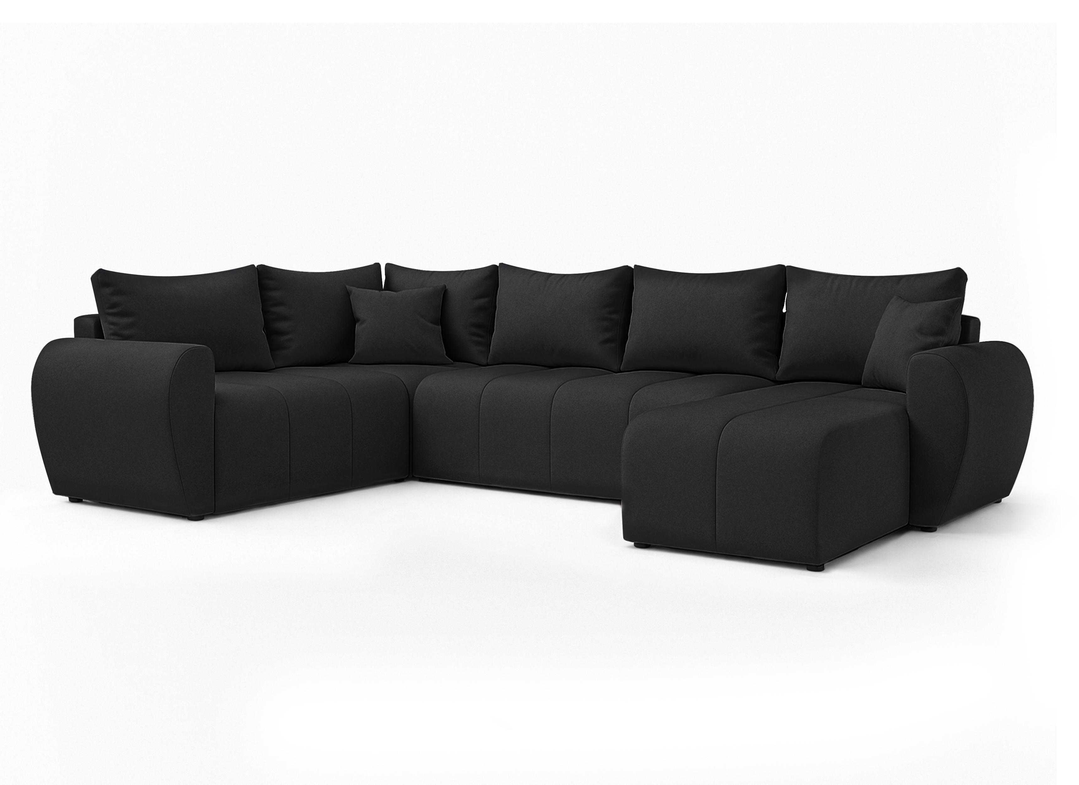 wohnli-moebel-suche-800001199475 Wohnli Möbelsuche - WOHNLANDSCHAFT Malatya U Form MAX Schwarz 311/145/80 cm mit Schlaffunktion