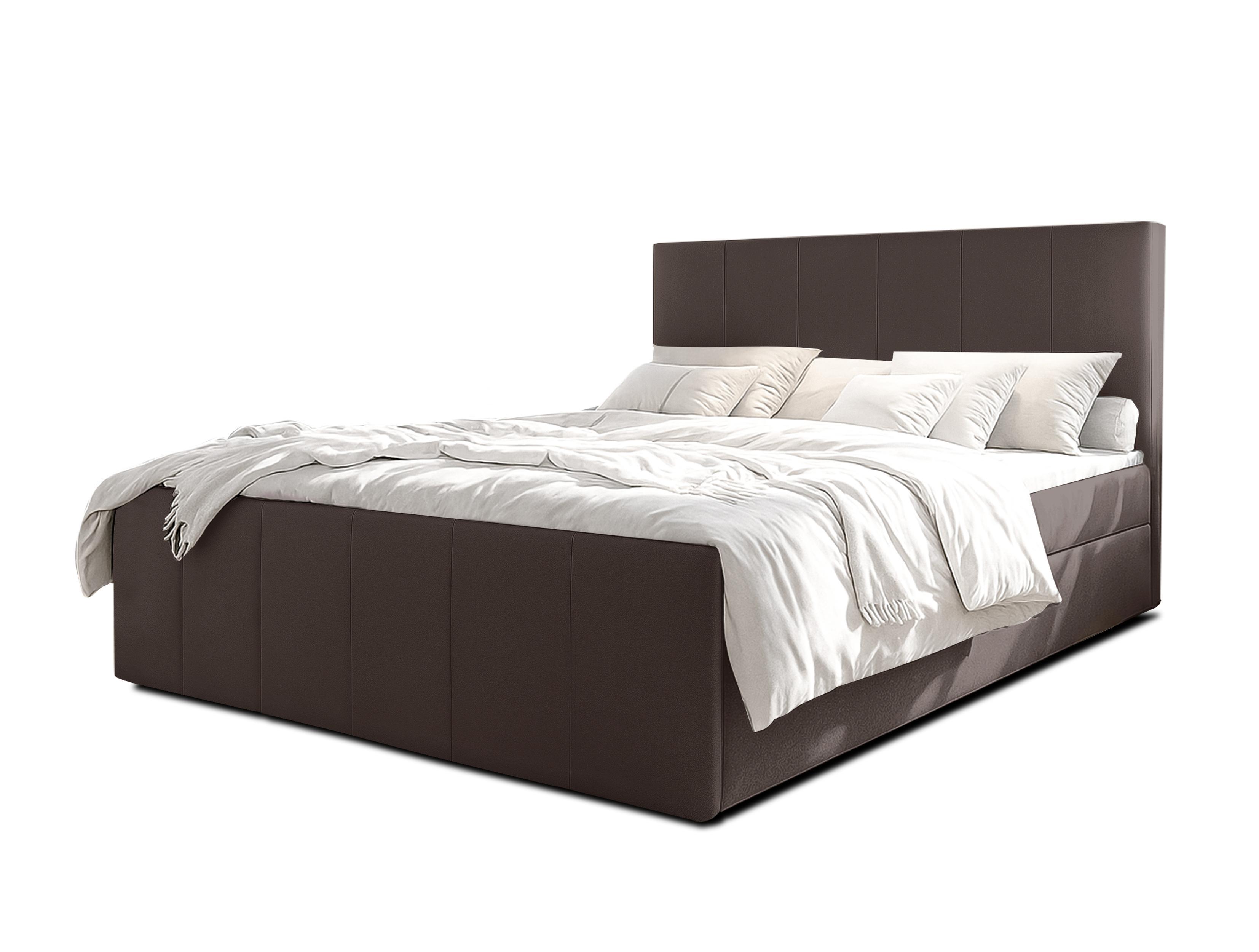wohnli-moebel-suche-800001199478 Wohnli Möbelsuche - BOXBETT LEVENTE 140x200 cm mit Bettkasten und Matratze - Braun + TOPPER