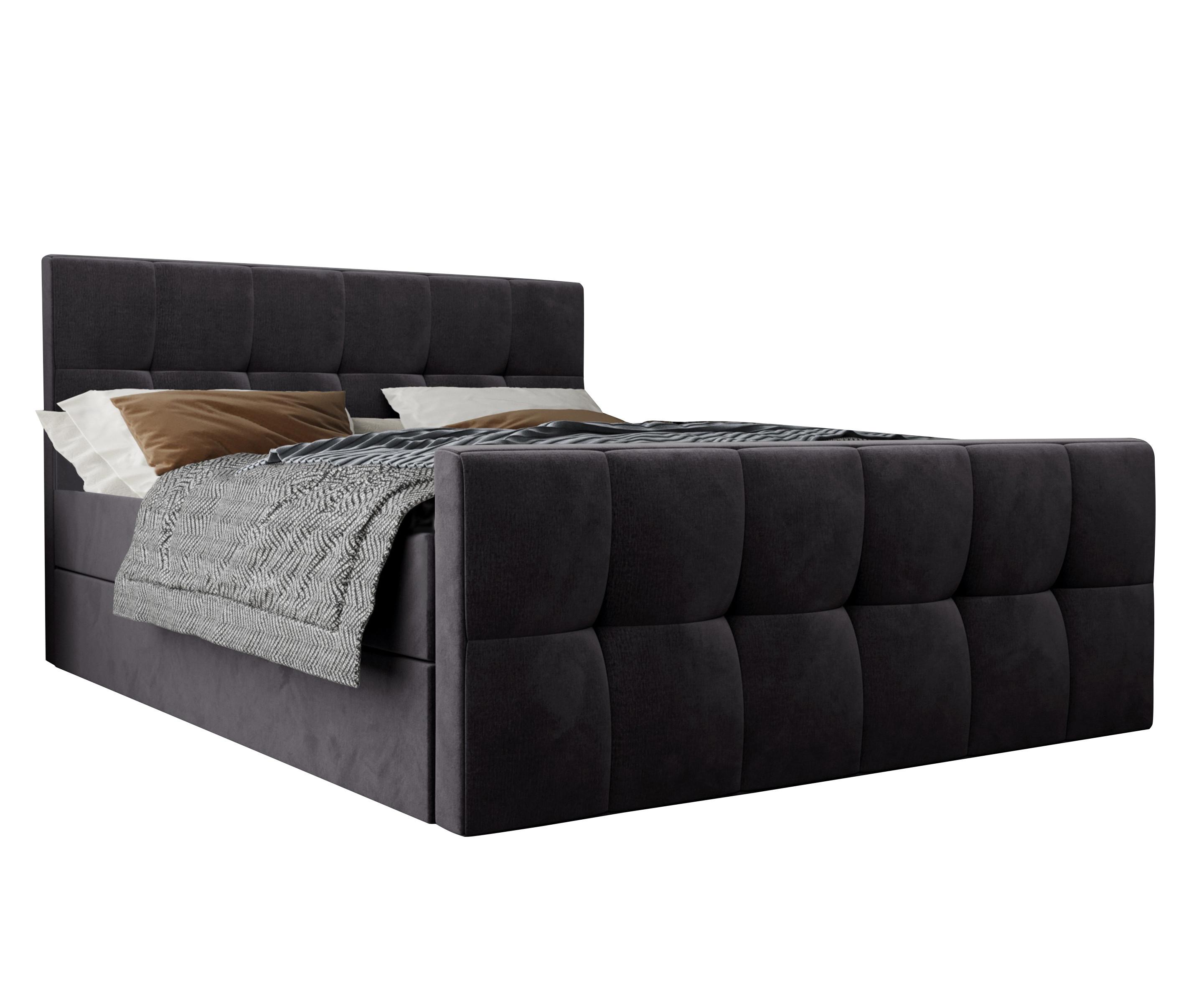wohnli-moebel-suche-800001199582 Wohnli Möbelsuche - BOXBETT Settlio 160/200 cm in Grau – mit Bettkasten + TOPPER