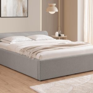 wohnli-moebel-suche-800001200164-1 POLSTERBETT 180/200 cm Josy im Designer-Look mit Bettkasten und Lattenrost aus Grau Chenille-Stoff Textil S-Style Möbel Möbel > Betten > Polsterbetten Grau