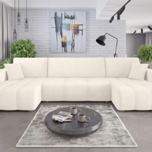 wohnli-moebel-suche-800001200377-1 WOHNLANDSCHAFT Dagny Textil Fun Möbel Möbel > Sofas & Couches > Wohnlandschaften > Wohnlandschaften U-Form Weiß