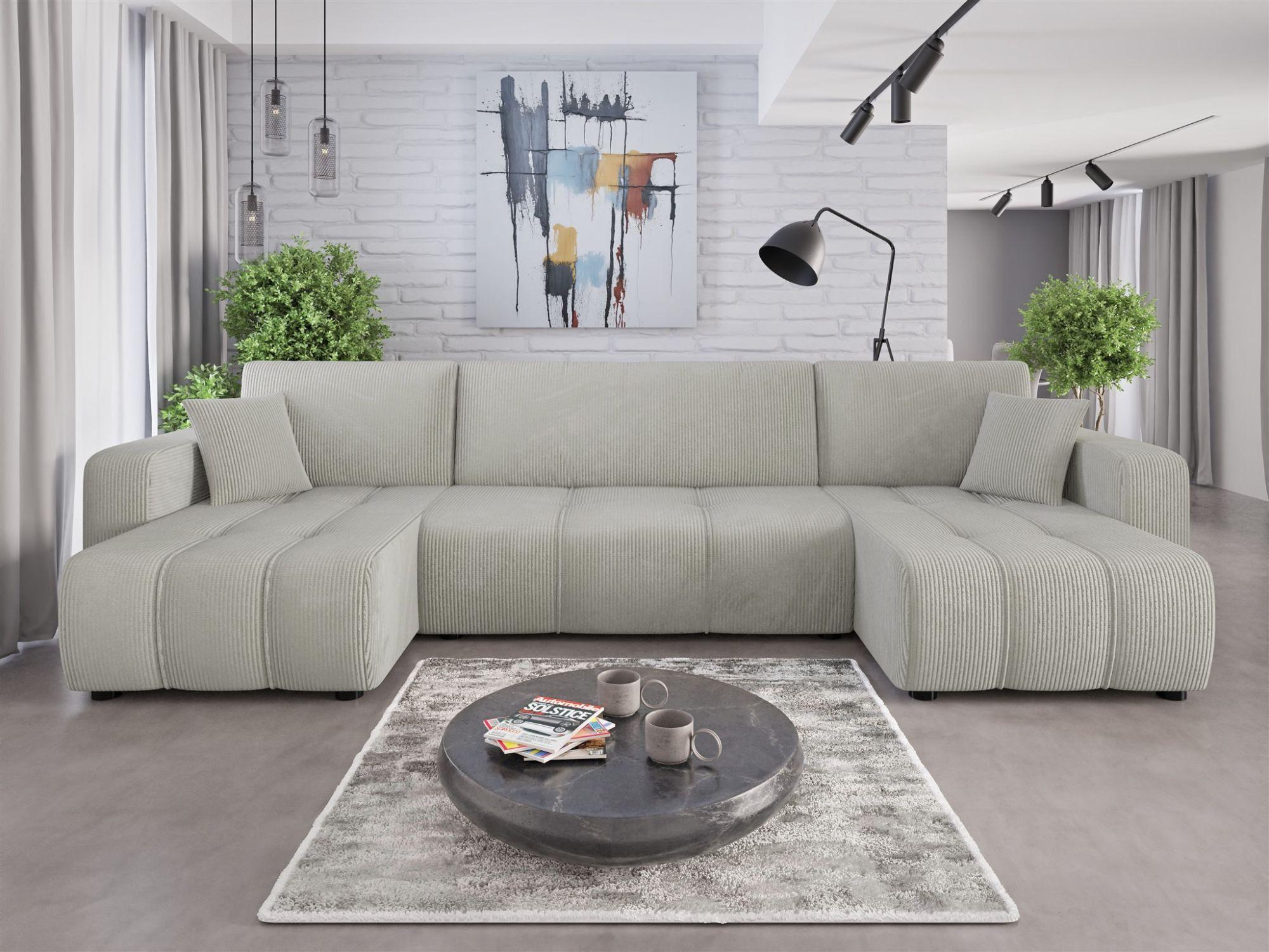 WOHNLANDSCHAFT Dagny Textil Fun Möbel Möbel > Sofas & Couches > Wohnlandschaften > Wohnlandschaften U-Form Grau