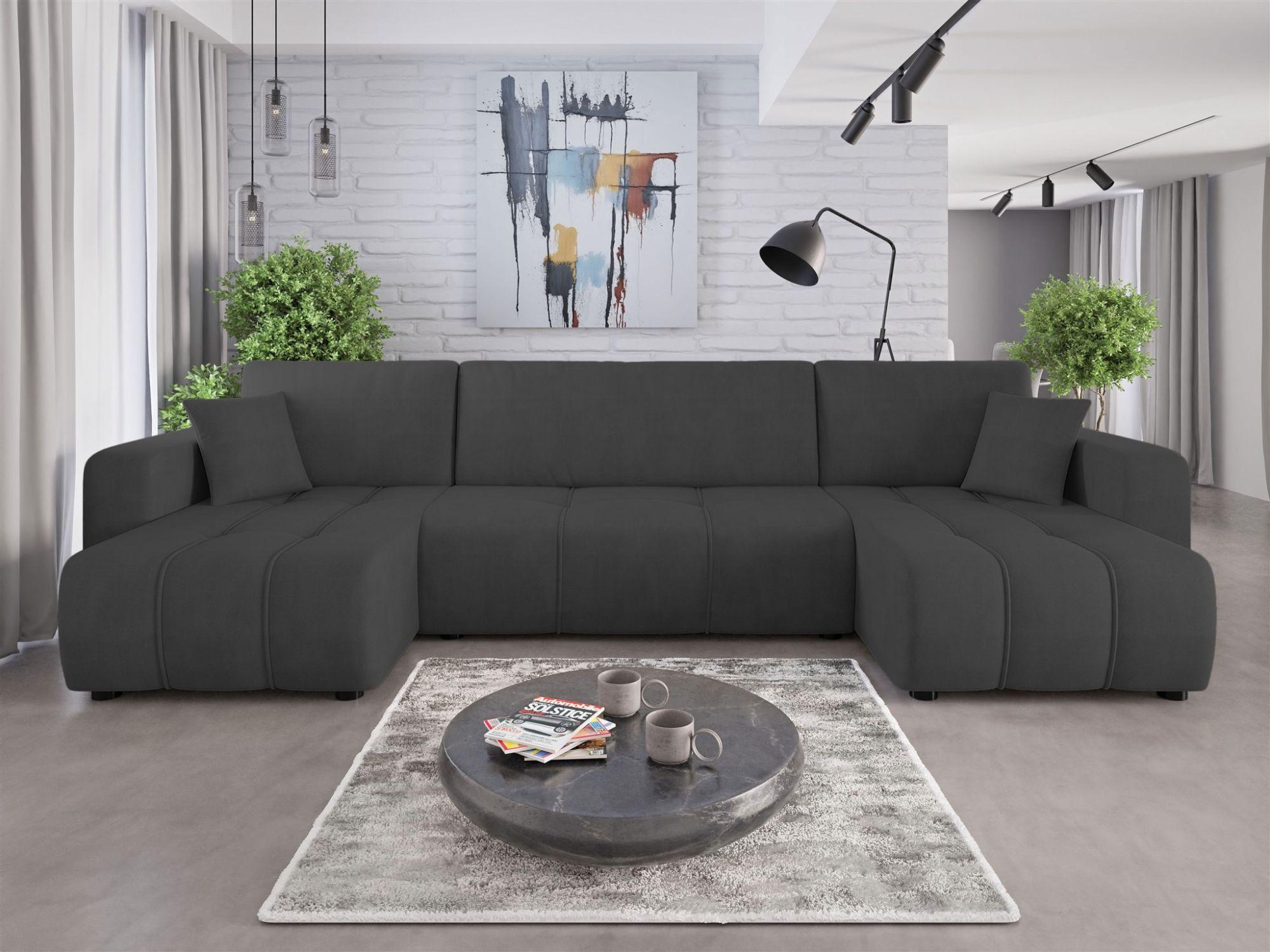 WOHNLANDSCHAFT Dagny Textil Fun Möbel Möbel > Sofas & Couches > Wohnlandschaften > Wohnlandschaften U-Form Anthrazit