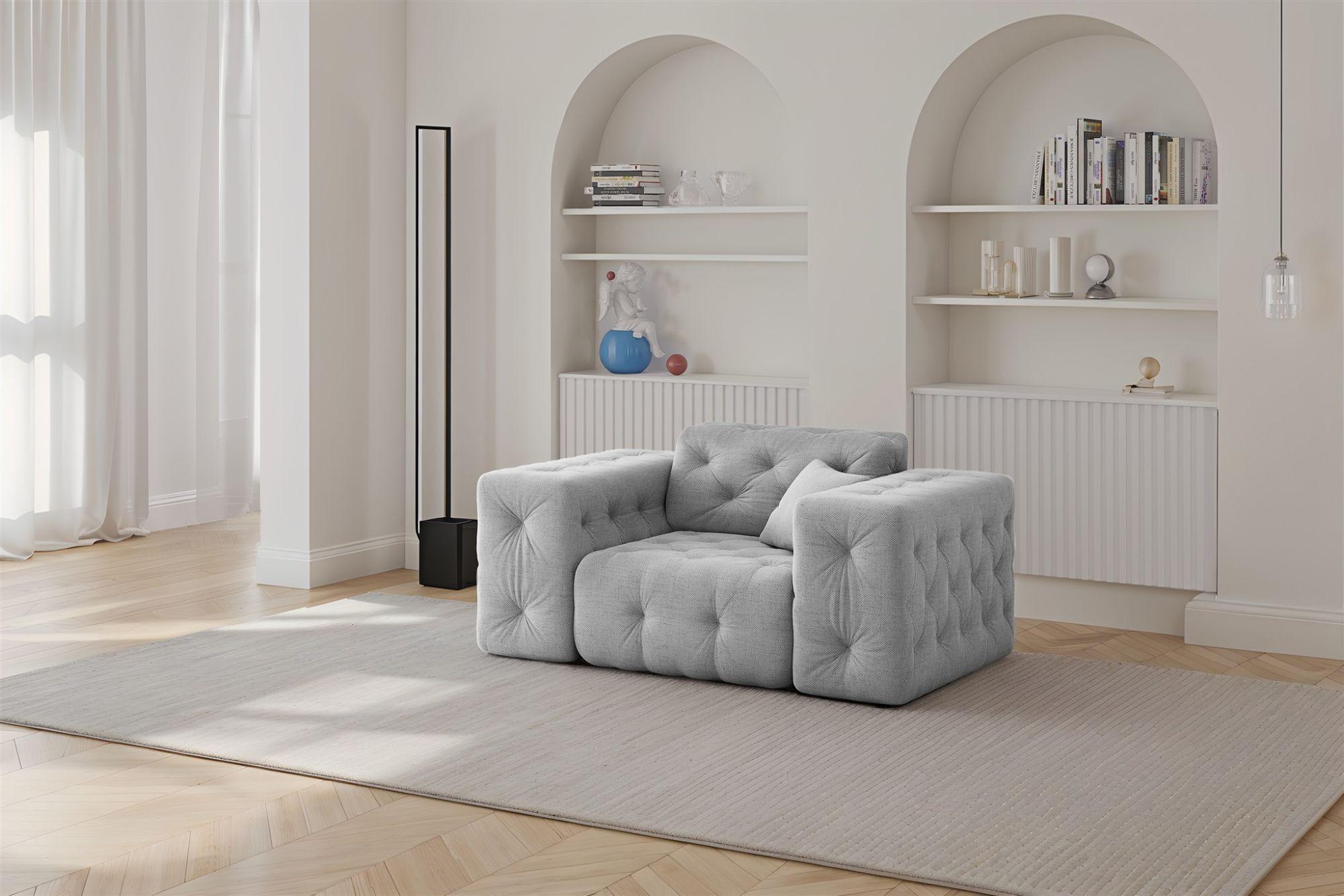SESSEL Chantal In Moly Textil Fun Möbel Möbel > Sessel > Polstersessel Grau