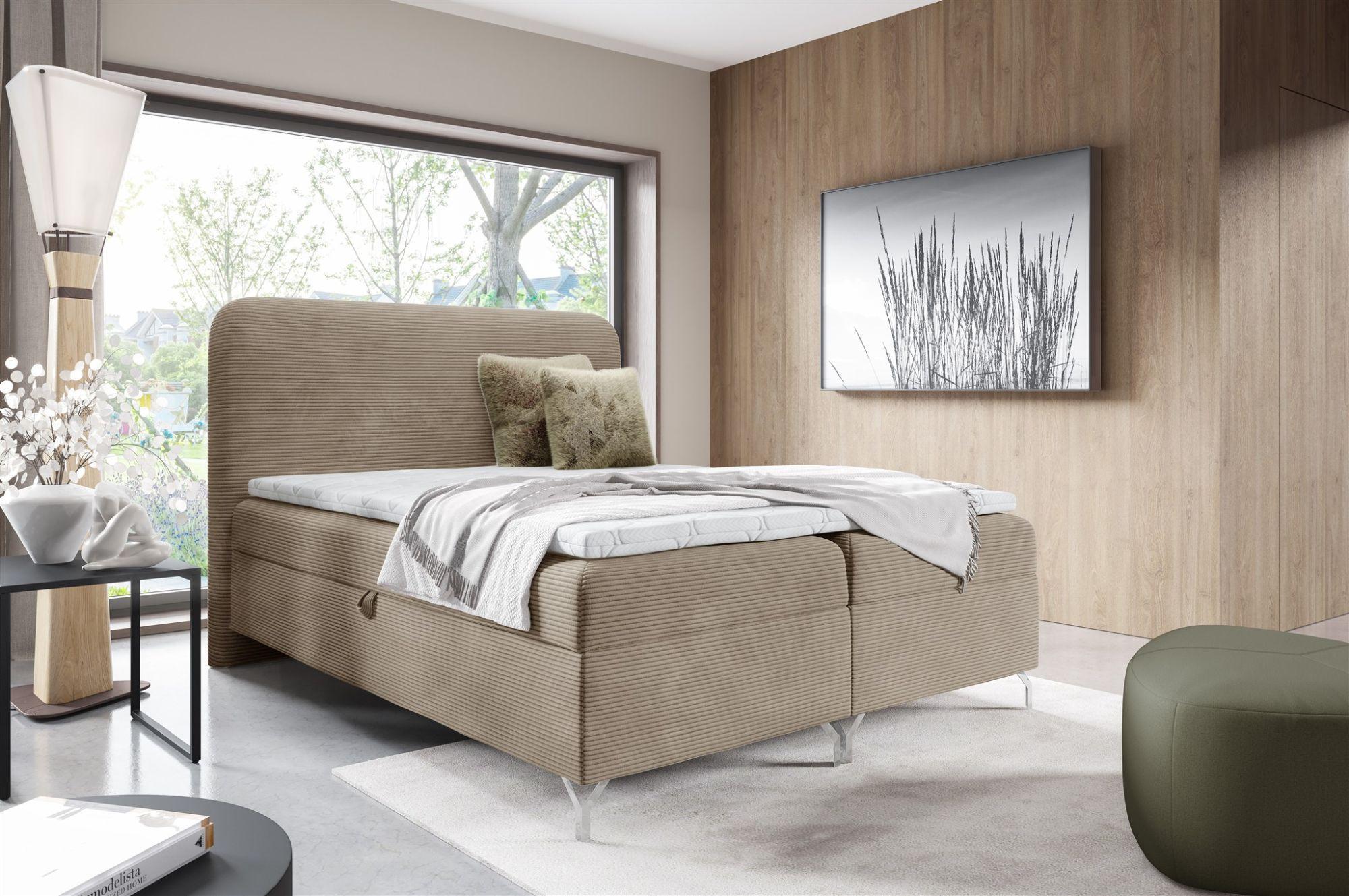 BOXBETT Emilio Textil Fun Möbel Möbel > Betten > Boxspringbetten Beige