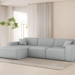 ECKSOFA Celes Premium In Artico Textil Fun Möbel Möbel > Sofas & Couches > Wohnlandschaften > Ecksofas Grau