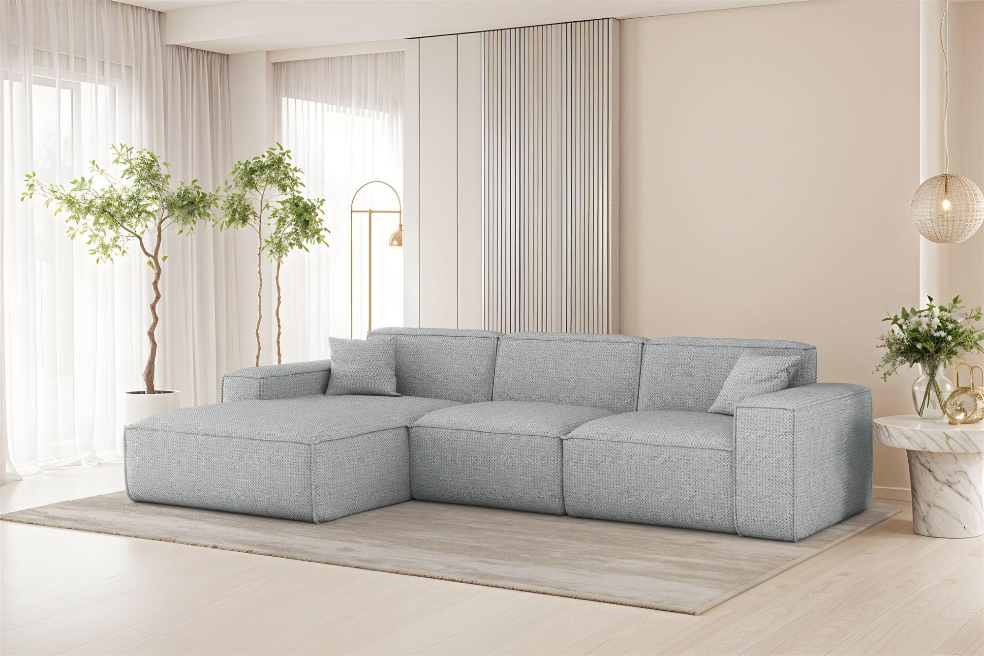 ECKSOFA Celes Premium In Artico Textil Fun Möbel Möbel > Sofas & Couches > Wohnlandschaften > Ecksofas Grau