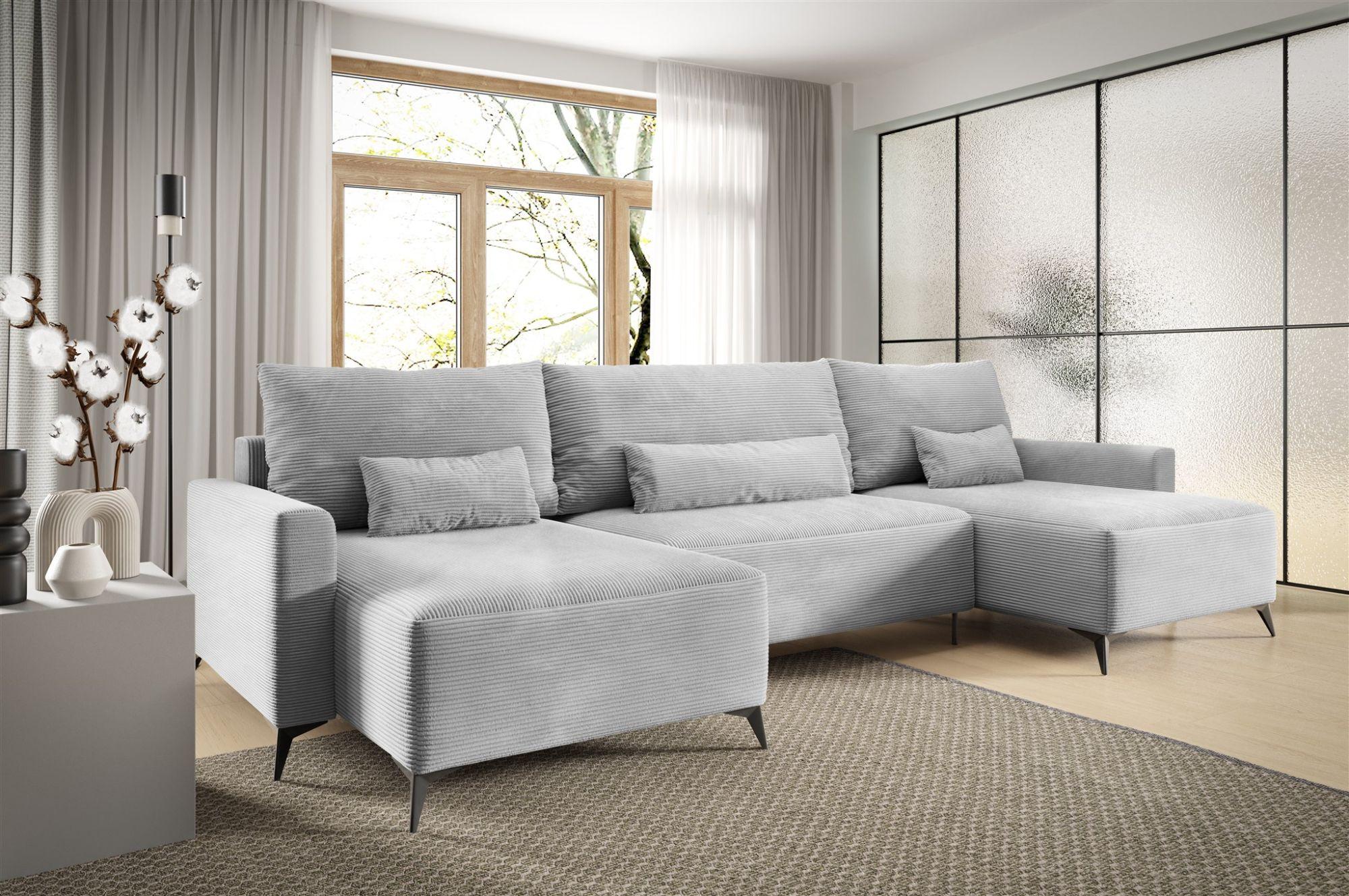 WOHNLANDSCHAFT Silves Textil Fun Möbel Möbel > Sofas & Couches > Wohnlandschaften > Wohnlandschaften U-Form Grau