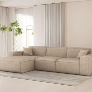 ECKSOFA Celes Premium In Artico Textil Fun Möbel Möbel > Sofas & Couches > Wohnlandschaften > Ecksofas Beige