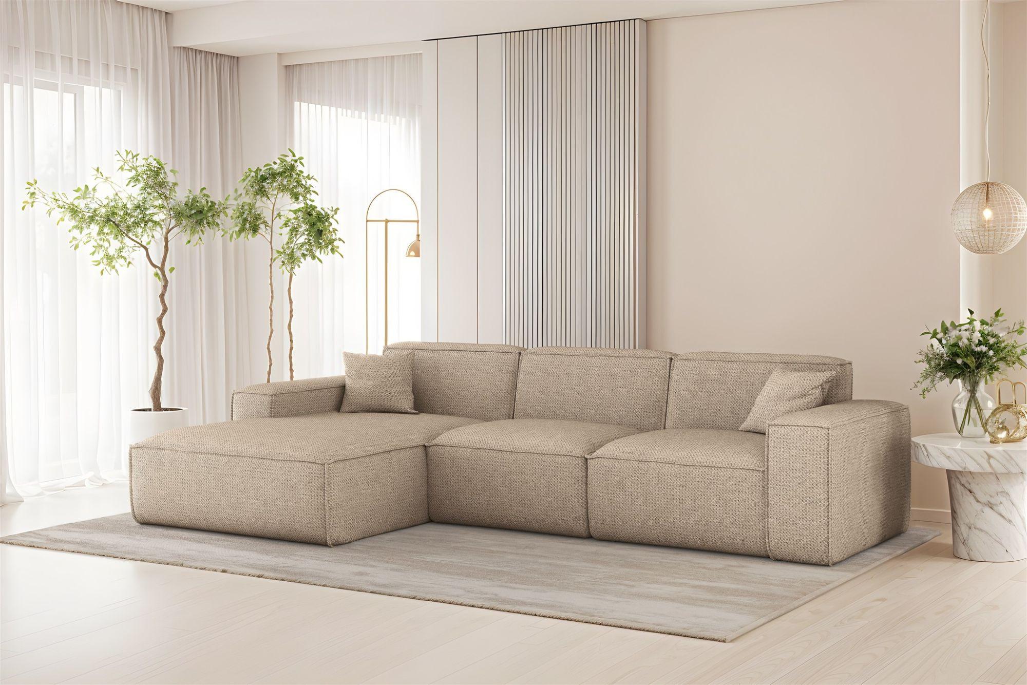 ECKSOFA Celes Premium In Artico Textil Fun Möbel Möbel > Sofas & Couches > Wohnlandschaften > Ecksofas Beige