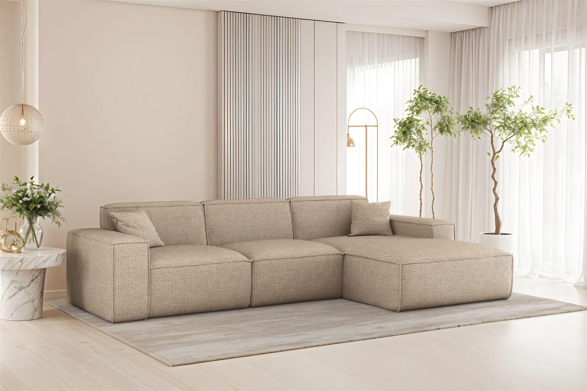 ECKSOFA Celes Premium In Artico Textil Fun Möbel Möbel > Sofas & Couches > Wohnlandschaften > Ecksofas Beige