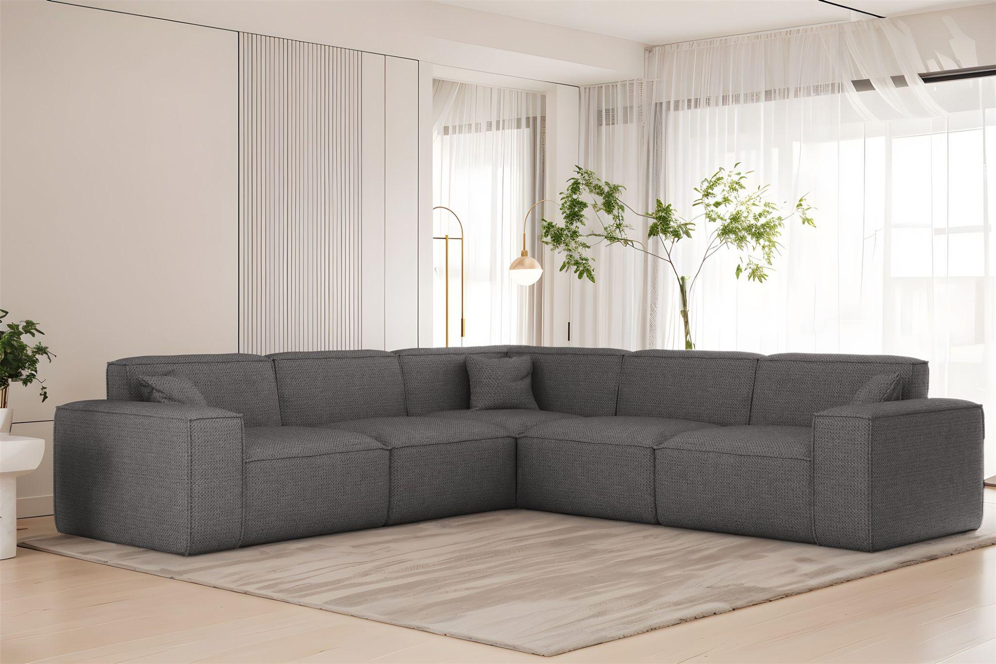 wohnli-moebel-suche-800001201186-1 ECKSOFA Celes Premium In Artico Textil Fun Möbel Möbel > Sofas & Couches > Wohnlandschaften > Ecksofas Grau