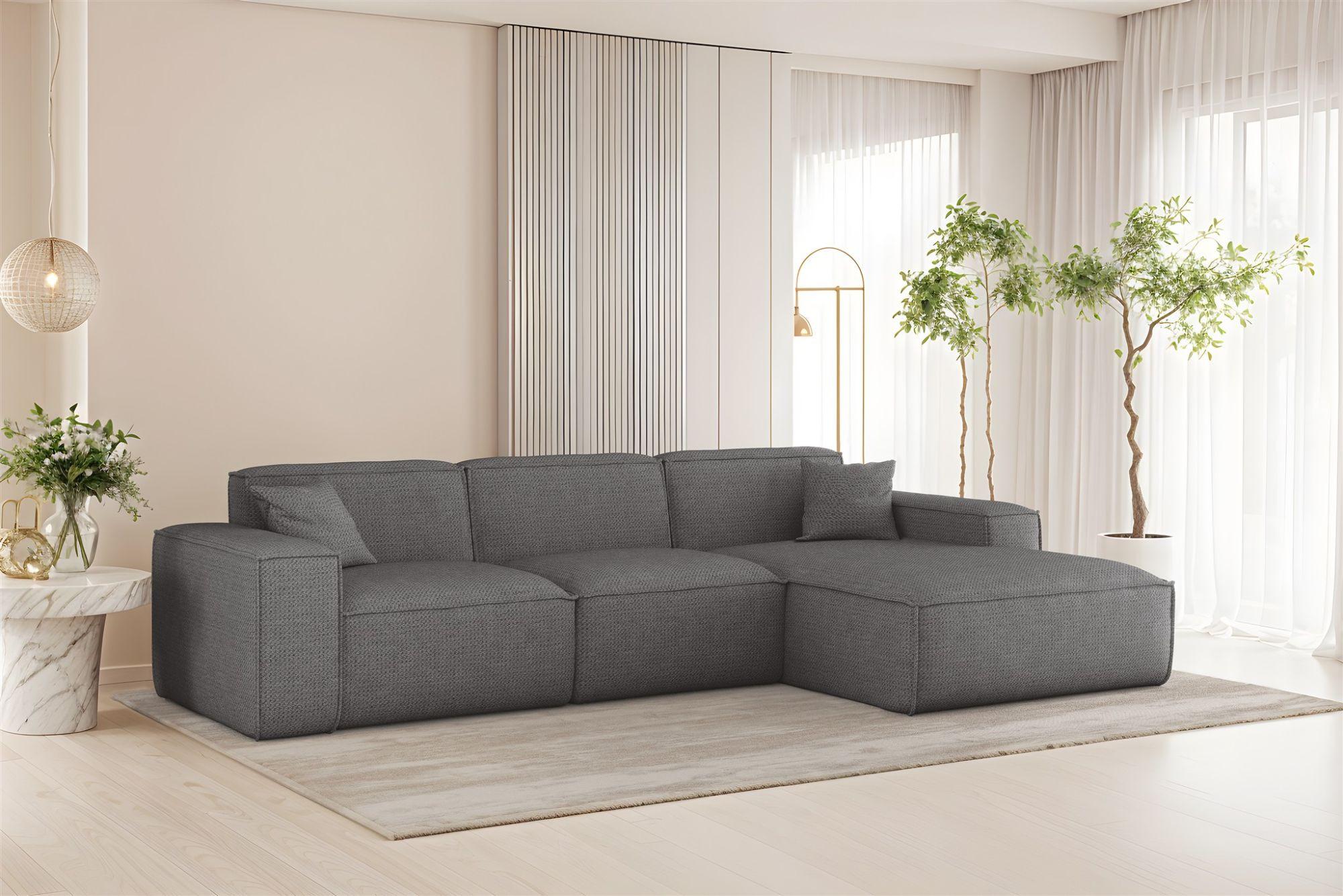 ECKSOFA Celes Premium In Artico Textil Fun Möbel Möbel > Sofas & Couches > Wohnlandschaften > Ecksofas Grau