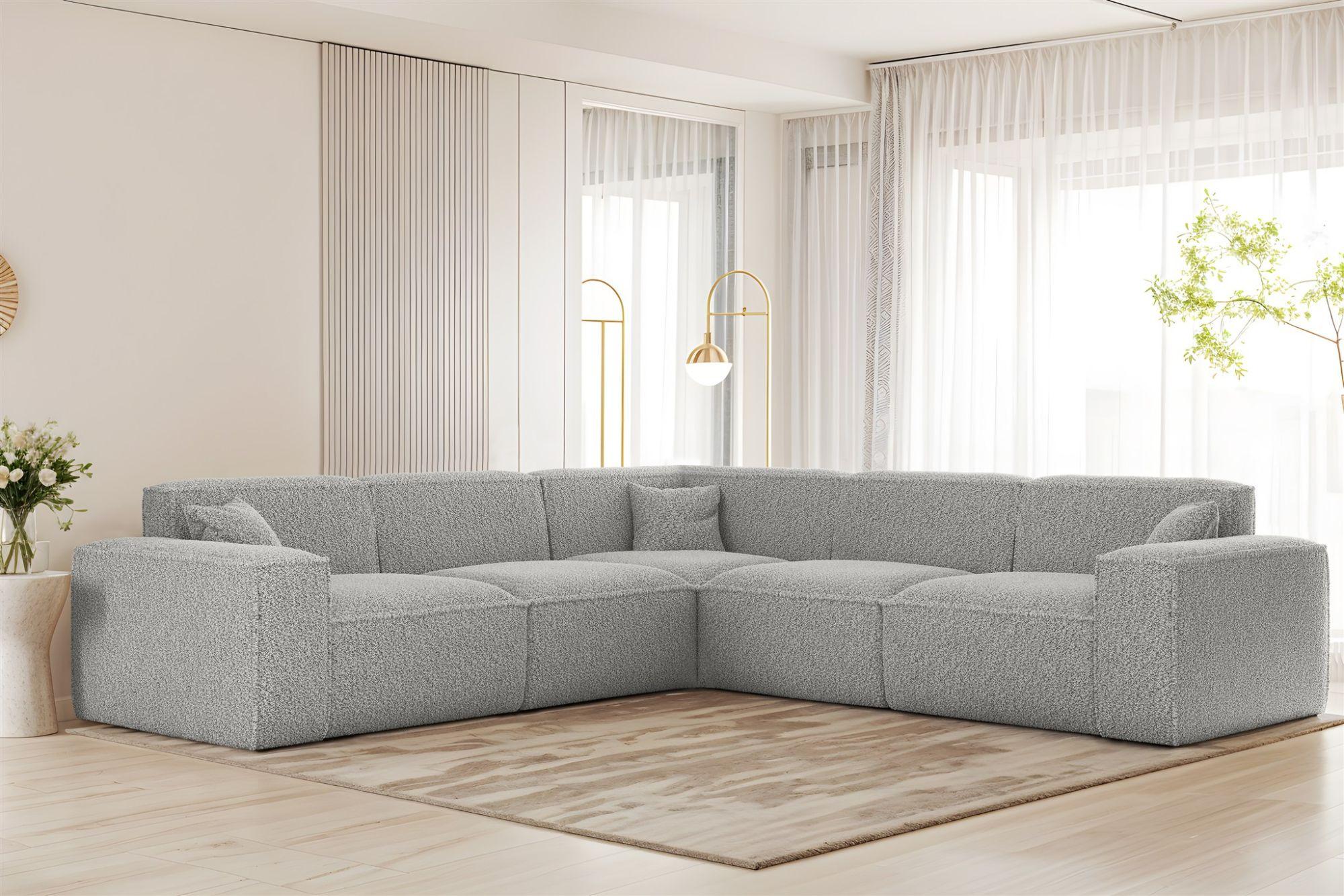 ECKSOFA Celes Premium In Sven Textil Fun Möbel Möbel > Sofas & Couches > Wohnlandschaften > Ecksofas Grau