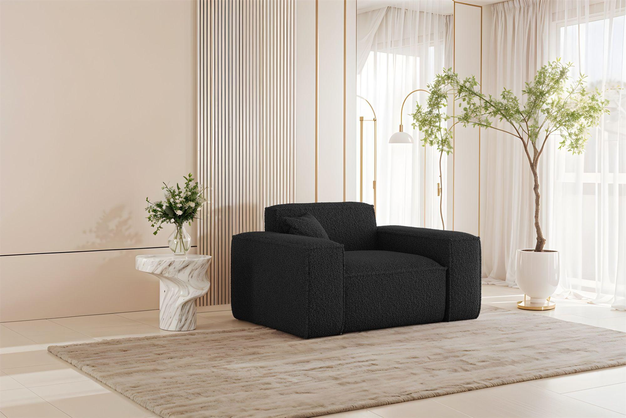 SESSEL Celes Premium In Sven Textil Fun Möbel Möbel > Sessel > Polstersessel Schwarz
