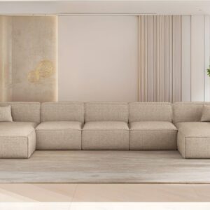 wohnli-moebel-suche-800001201561-1 WOHNLANDSCHAFT Celes Premium Xl Artico Textil Fun Möbel Möbel > Sofas & Couches > Wohnlandschaften > Wohnlandschaften U-Form Beige