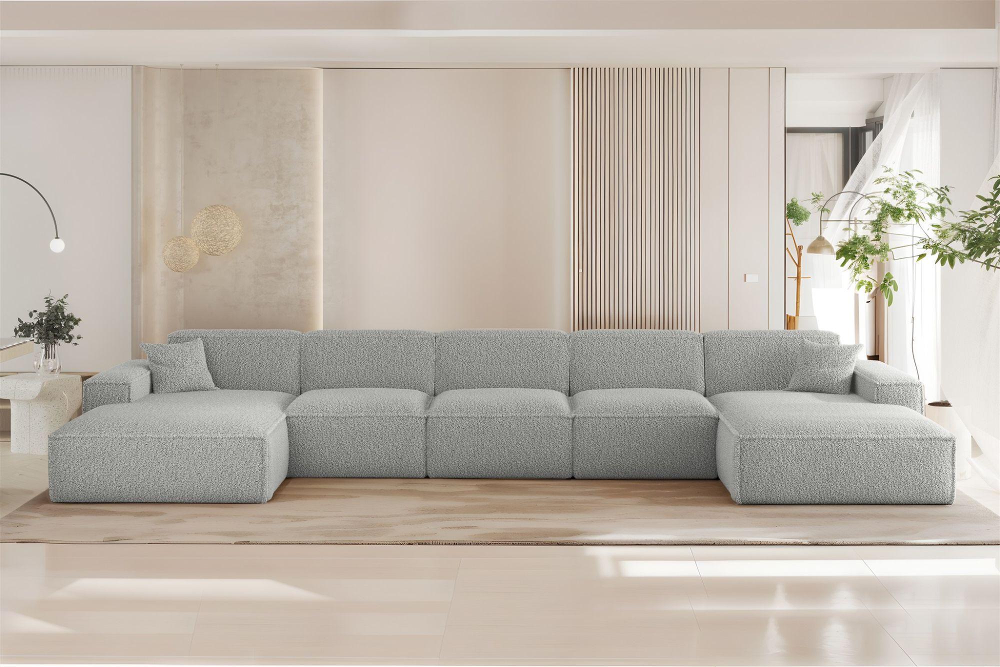 wohnli-moebel-suche-800001201592-1 WOHNLANDSCHAFT Celes Premium Xl Sven Textil Fun Möbel Möbel > Sofas & Couches > Wohnlandschaften > Wohnlandschaften U-Form Grau