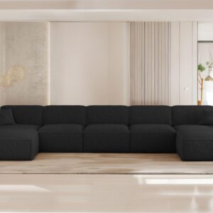 wohnli-moebel-suche-800001201610-1 WOHNLANDSCHAFT Celes Premium Xl Sven Textil Fun Möbel Möbel > Sofas & Couches > Wohnlandschaften > Wohnlandschaften U-Form Schwarz