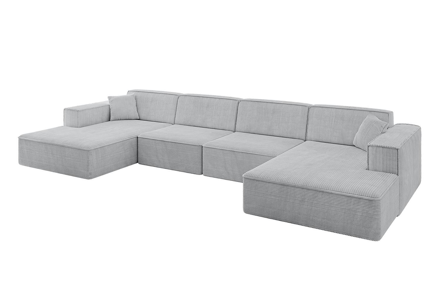 wohnli-moebel-suche-800001201910 Wohnli Möbelsuche - WOHNLANDSCHAFT IREA-U2-v4 - 386x165x77 cm Grau