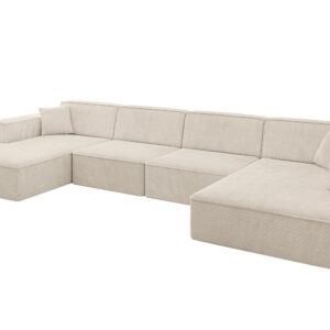 wohnli-moebel-suche-800001201916 Wohnli Möbelsuche - WOHNLANDSCHAFT IREA-U2-v4 - 386x165x77 cm Beige