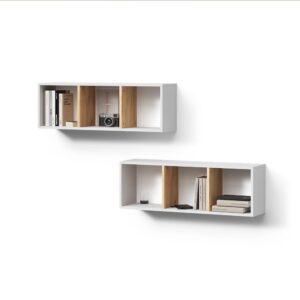 wohnli-moebel-suche-800001201931 Wohnli Möbelsuche - WANDREGAL Lorena Weiß/Goldkraft Eiche 90 x 30 cm 2er Set