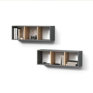 wohnli-moebel-suche-800001201937 Wohnli Möbelsuche - WANDREGAL Lorena Anthrazit/Goldkraft Eiche 90 x 30 cm 2er Set