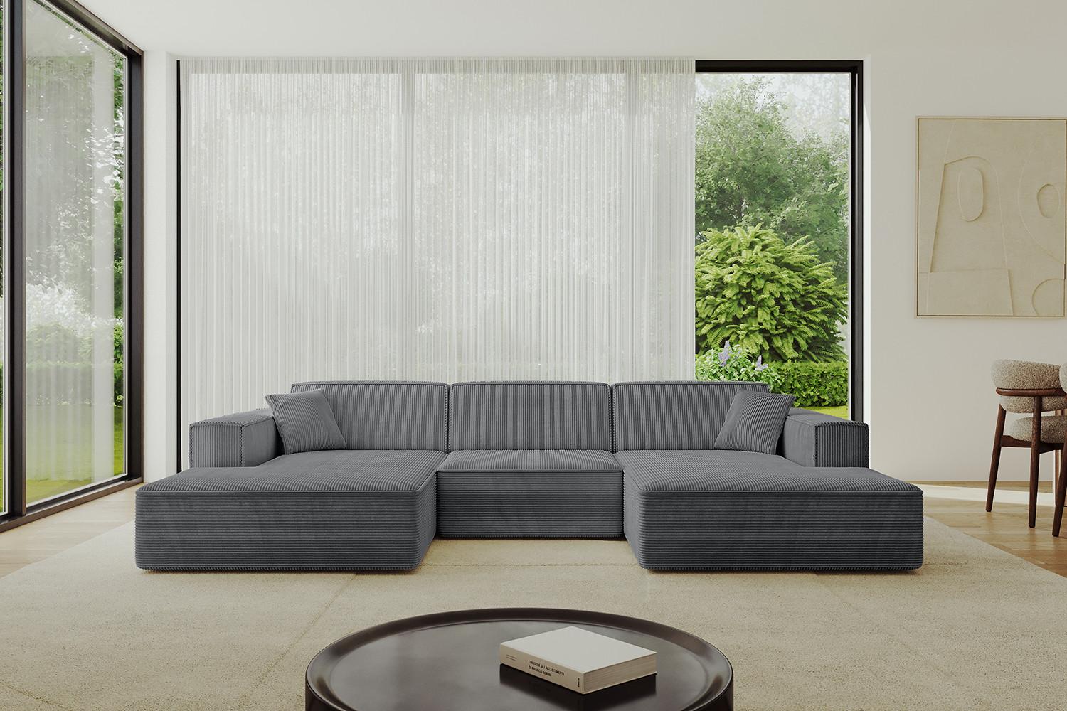 wohnli-moebel-suche-800001201987-1 WOHNLANDSCHAFT IREA-U1-v4 - 301x165x77 cm Duneklgrau Textil ALTDECOR Möbel > Sofas & Couches > Wohnlandschaften > Wohnlandschaften U-Form Grau