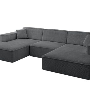 Wohnli Möbelsuche - WOHNLANDSCHAFT IREA-U1-v4 - 301x165x77 cm Duneklgrau