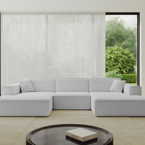wohnli-moebel-suche-800001202044-1 WOHNLANDSCHAFT IREA-U1-v4 - 301x165x77 cm Hellgrau Textil ALTDECOR Möbel > Sofas & Couches > Wohnlandschaften > Wohnlandschaften U-Form Grau