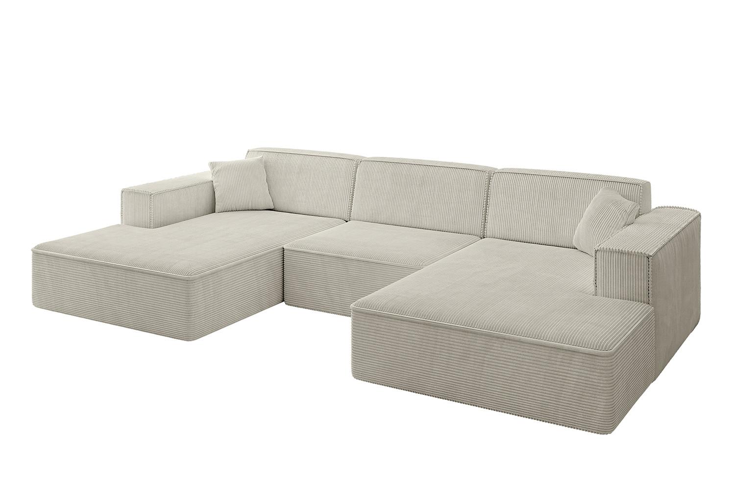 wohnli-moebel-suche-800001202062 Wohnli Möbelsuche - WOHNLANDSCHAFT IREA-U1-v4 - 301x165x77 cm Creme
