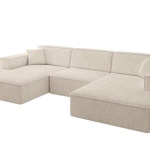 Wohnli Möbelsuche - WOHNLANDSCHAFT IREA-U1-v4 - 301x165x77 cm Beige