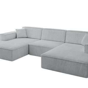 wohnli-moebel-suche-800001202073 Wohnli Möbelsuche - WOHNLANDSCHAFT IREA-U1-v4 - 301x165x77 cm Grau