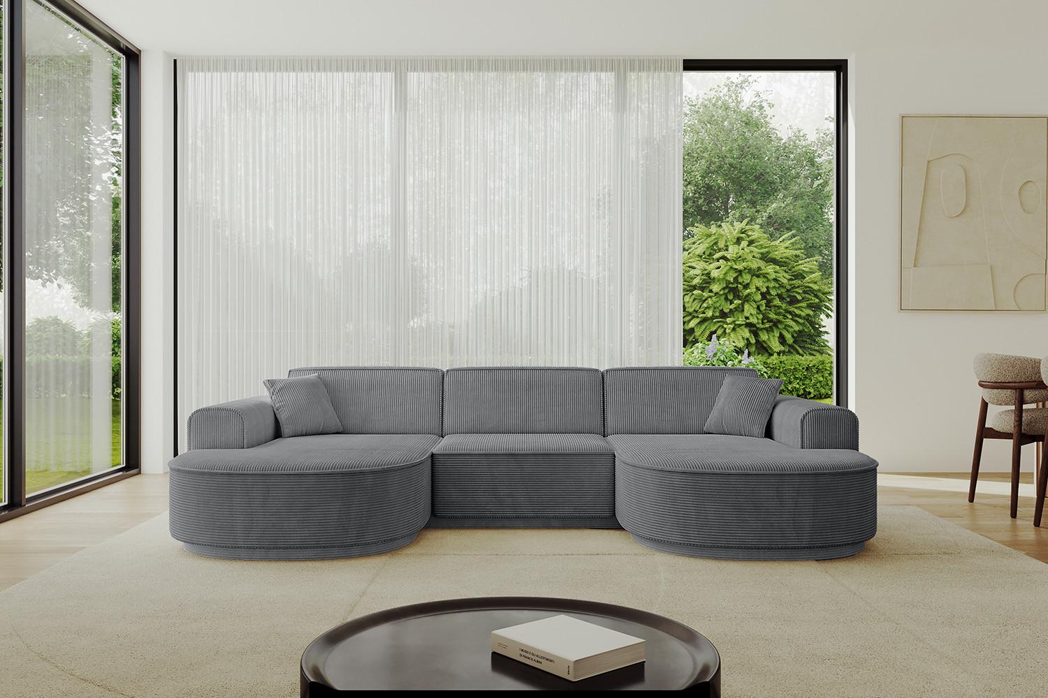 wohnli-moebel-suche-800001202170-1 WOHNLANDSCHAFT MARI-U1-v3 - 303x171x83 cm Dunkelgrau Cord Textil ALTDECOR Möbel > Sofas & Couches > Wohnlandschaften > Wohnlandschaften U-Form Grau