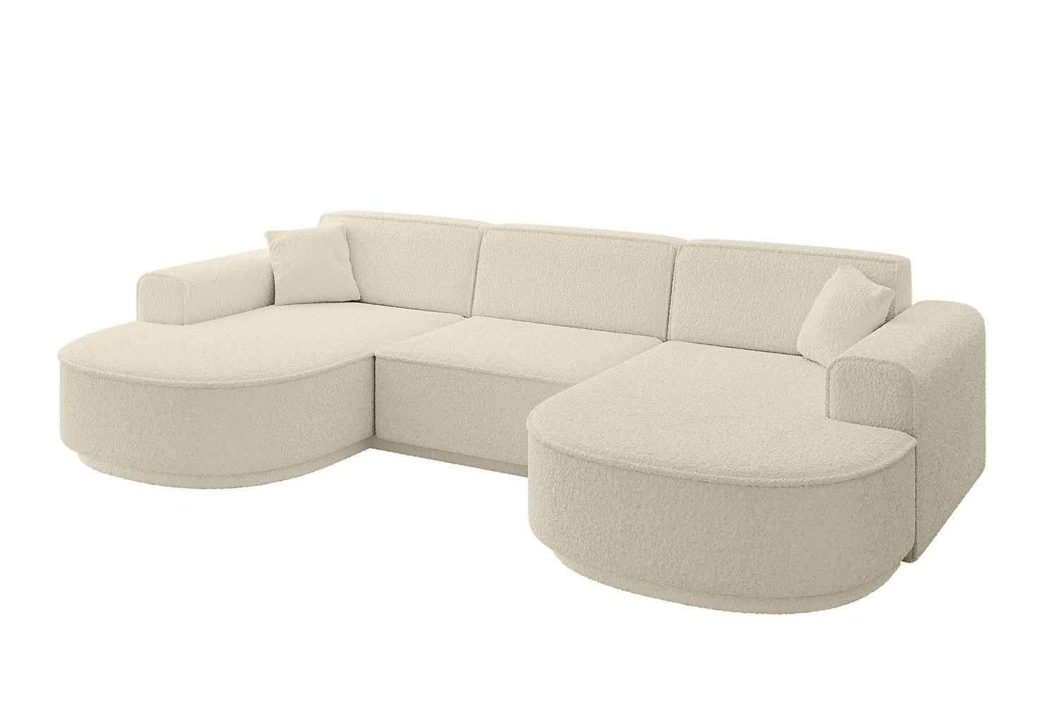 Wohnli Möbelsuche - WOHNLANDSCHAFT MARI-U1-v3 - 303x171x83 cm Beige Bouclé