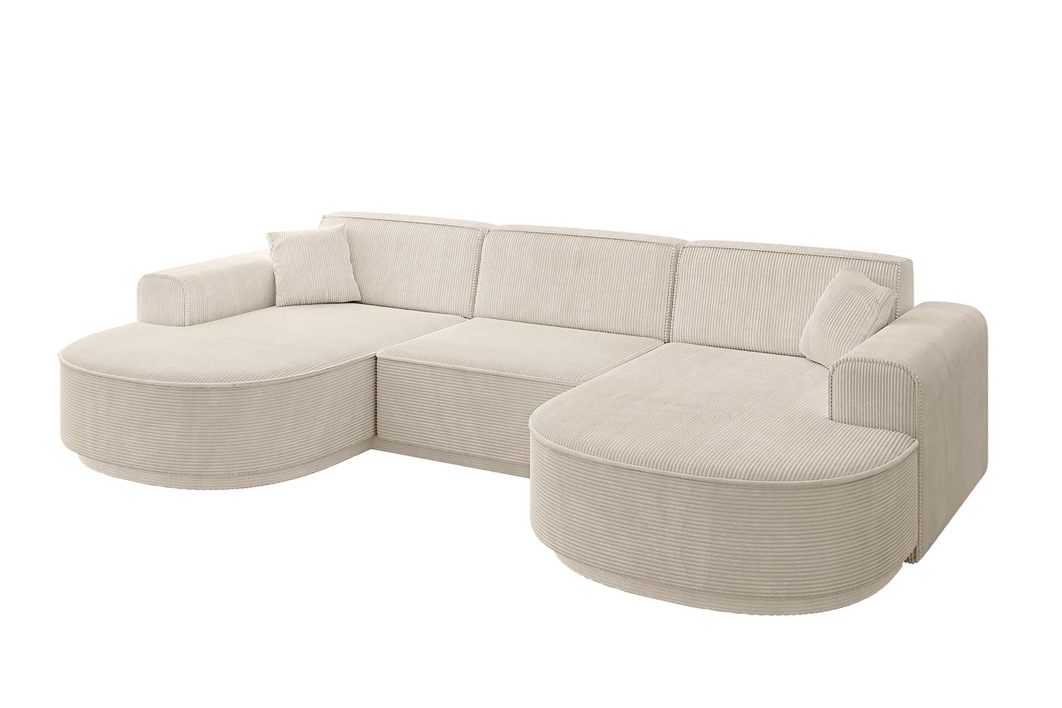 Wohnli Möbelsuche - WOHNLANDSCHAFT MARI-U1-v3 - 303x171x83 cm Beige Cord