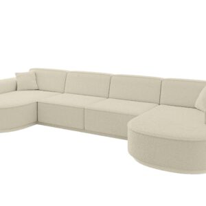 Wohnli Möbelsuche - WOHNLANDSCHAFT MARI-U2-v3 - 388x171x83 cm Beige Bouclé