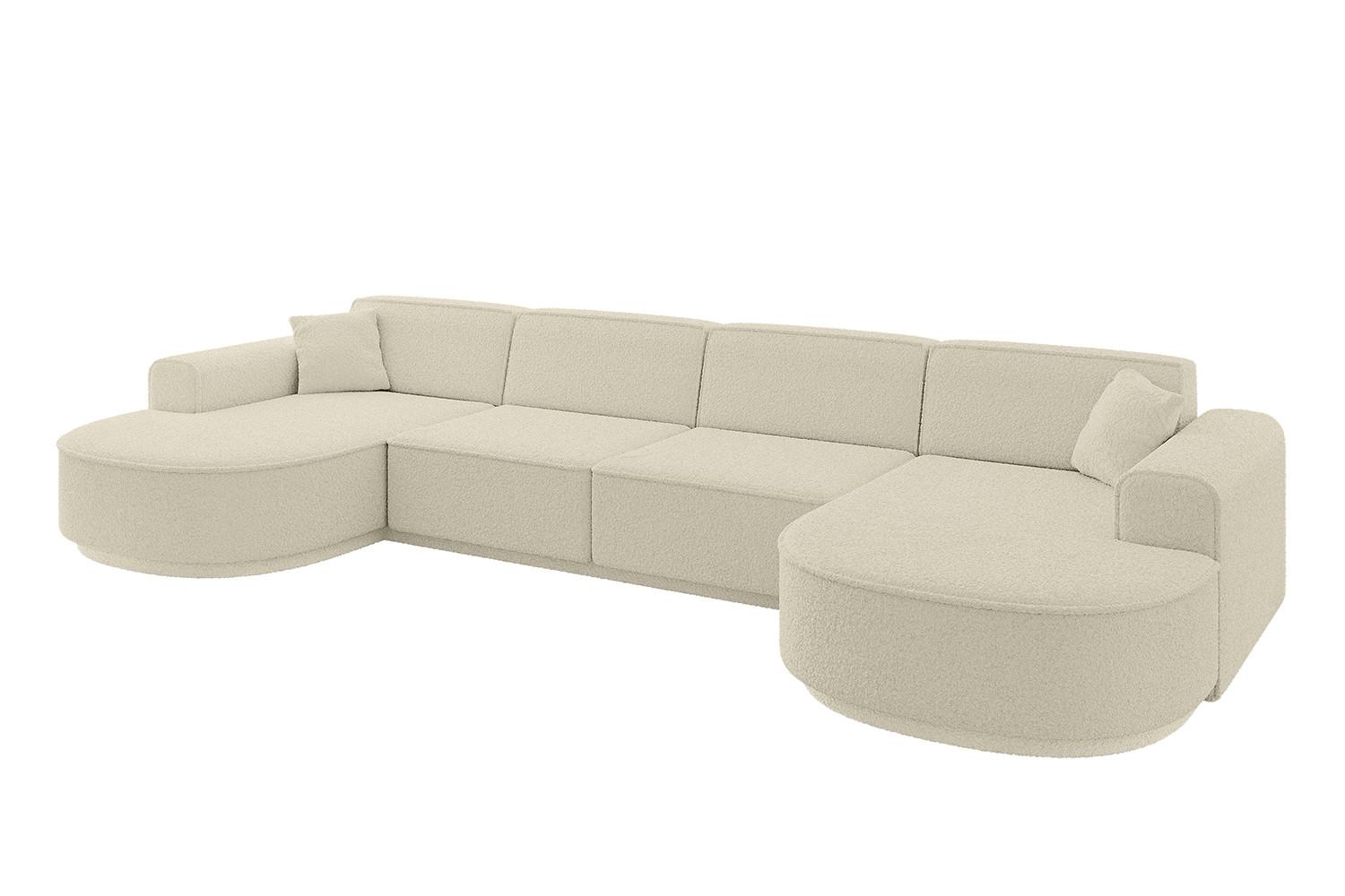 wohnli-moebel-suche-800001202216 Wohnli Möbelsuche - WOHNLANDSCHAFT MARI-U2-v3 - 388x171x83 cm Beige Bouclé