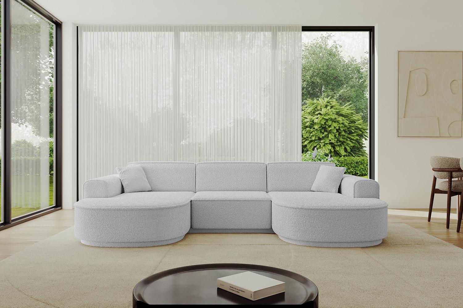 wohnli-moebel-suche-800001202233-1 WOHNLANDSCHAFT MARI-U1-v3 - 303x171x83 cm Hellgrau Bouclé Textil ALTDECOR Möbel > Sofas & Couches > Wohnlandschaften > Wohnlandschaften U-Form Grau