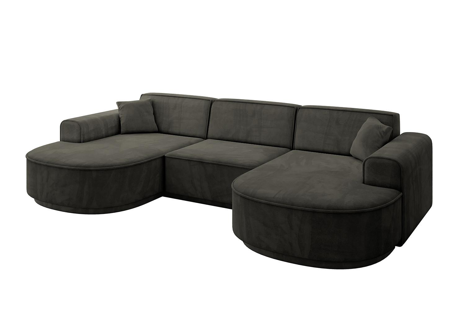 wohnli-moebel-suche-800001202255 Wohnli Möbelsuche - WOHNLANDSCHAFT MARI-U1-v3 - 303x171x83 cm Schwarz Velours