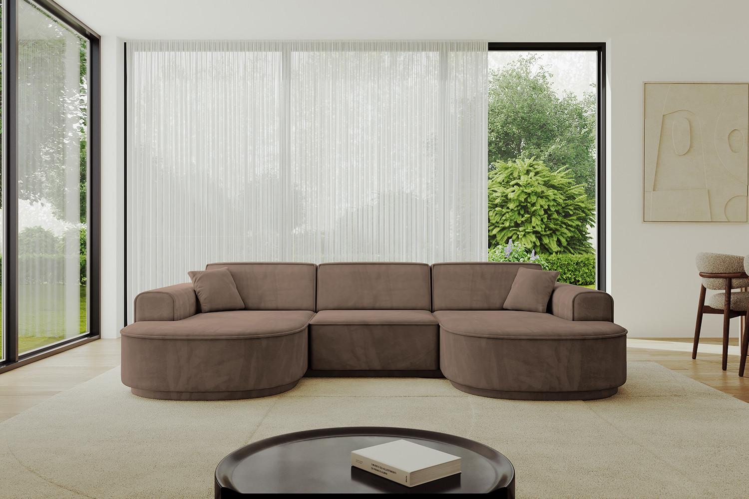 wohnli-moebel-suche-800001202262-1 WOHNLANDSCHAFT MARI-U1-v3 - 303x171x83 cm Braun Velours Textil ALTDECOR Möbel > Sofas & Couches > Wohnlandschaften > Wohnlandschaften U-Form Braun