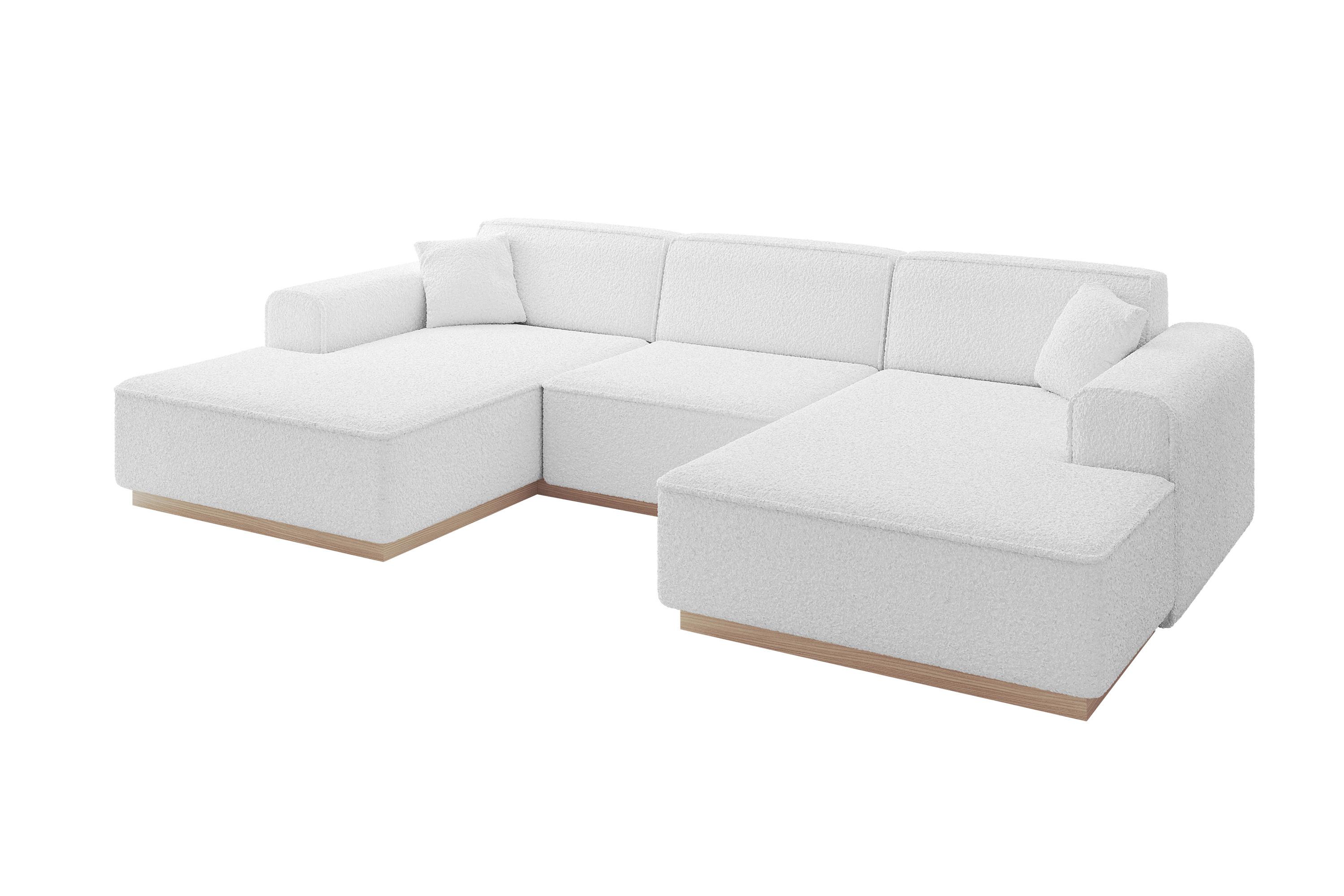 wohnli-moebel-suche-800001202297 Wohnli Möbelsuche - WOHNLANDSCHAFT IREA-U1 - 301x165x80 cm Weiß