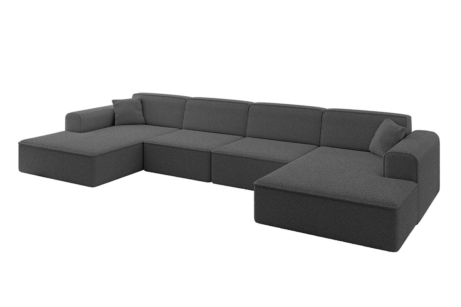 wohnli-moebel-suche-800001202300 Wohnli Möbelsuche - WOHNLANDSCHAFT IREA-U2-v3 - 386x165x77 cm Grau