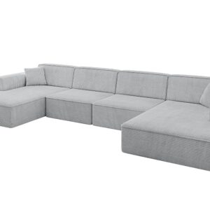 wohnli-moebel-suche-800001202302 Wohnli Möbelsuche - WOHNLANDSCHAFT IREA-U2-v3 - 386x165x77 cm Grau