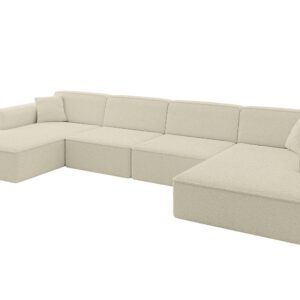 wohnli-moebel-suche-800001202309 Wohnli Möbelsuche - WOHNLANDSCHAFT IREA-U2-v3 - 386x165x77 cm Beige