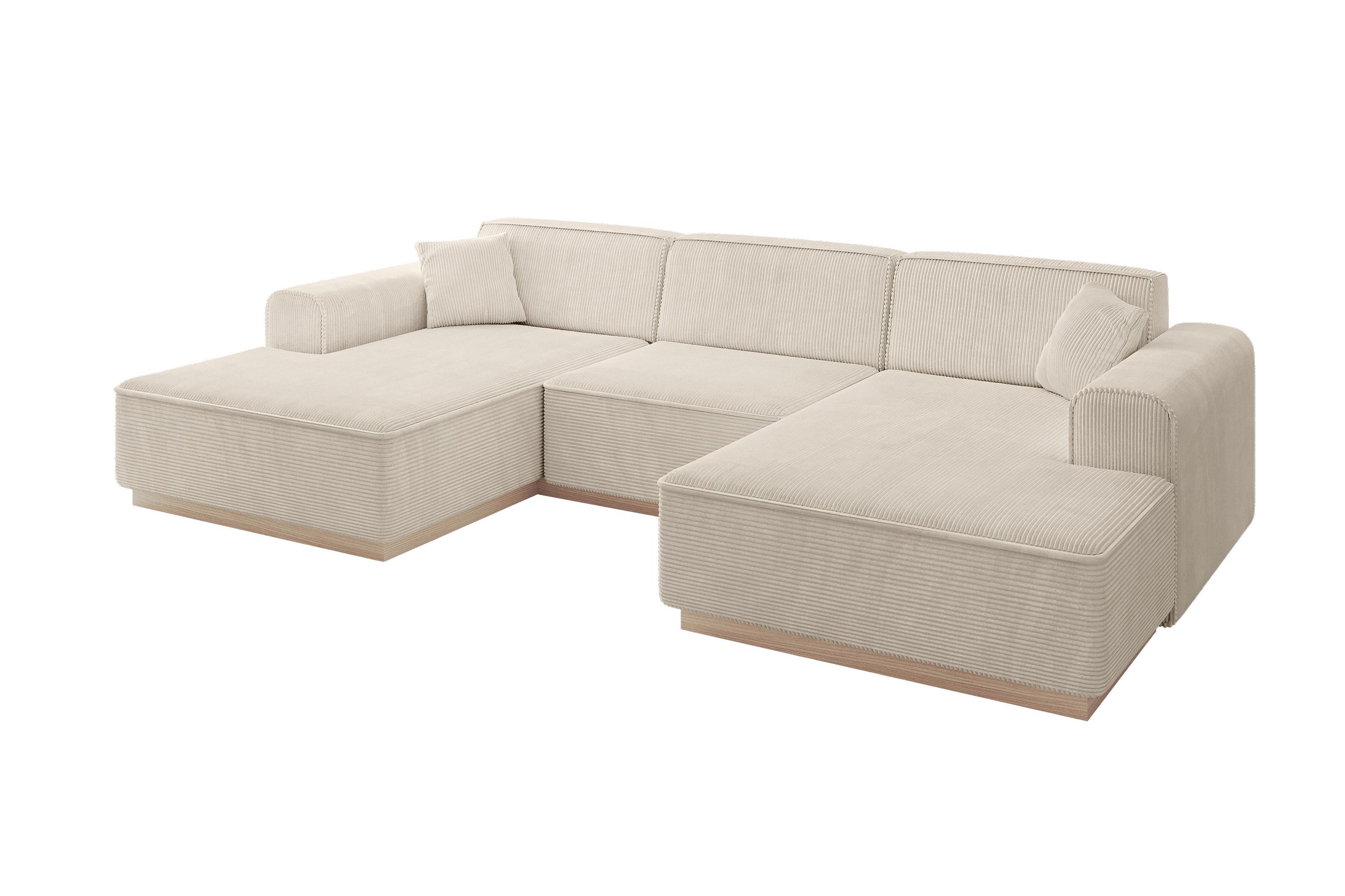 Wohnli Möbelsuche - WOHNLANDSCHAFT IREA-U1 - 301x165x80 cm Beige
